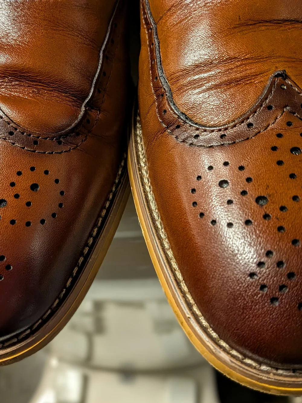 Stacy Adams Sz 9 M Mens Wingtip Oxford Dunbar 2 Tone Dress Shoes Brown Lace Up